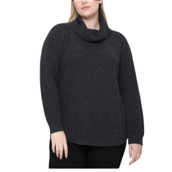 NEW Tahari Cowl Neck Sweater | Grey - Picture 4 of 6